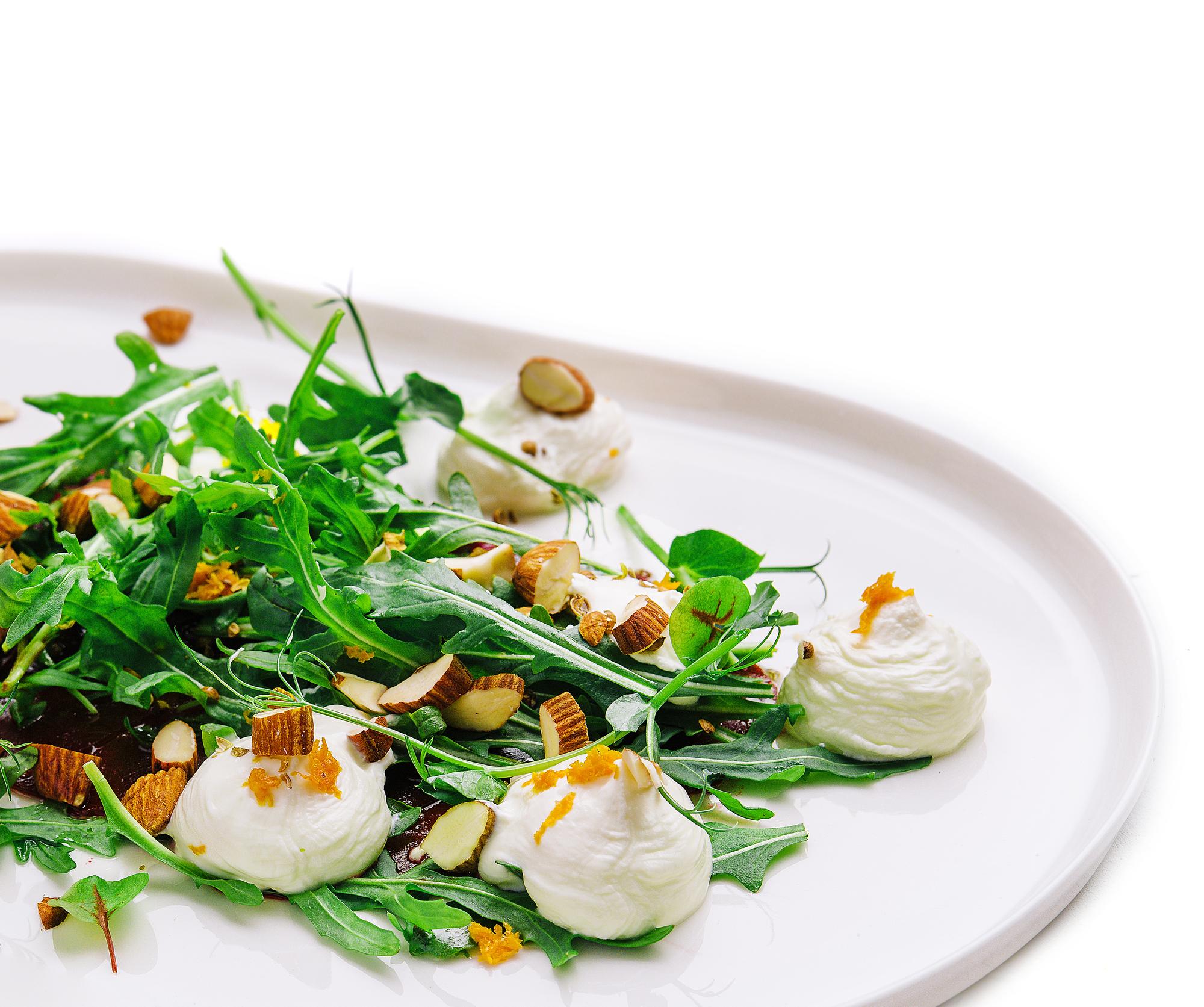 Plated seasonal salad